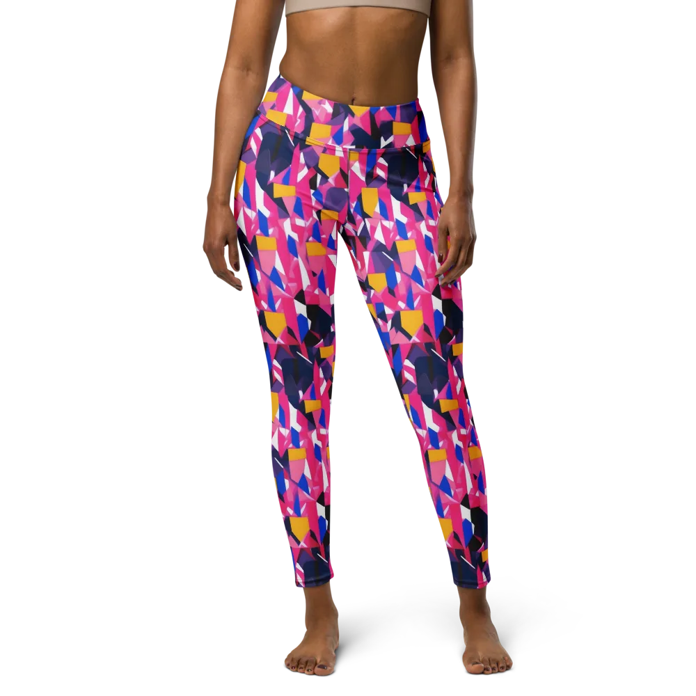 Laser Petal on Yoga Leggings — Front