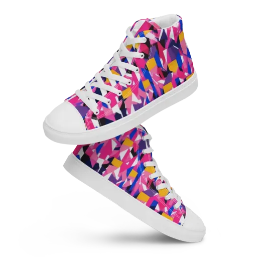 Laser Petal on a Men's High Top Canvas Shoes