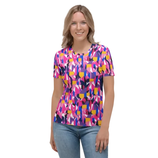 Laser Petal on a Women's Crew Neck T-Shirt