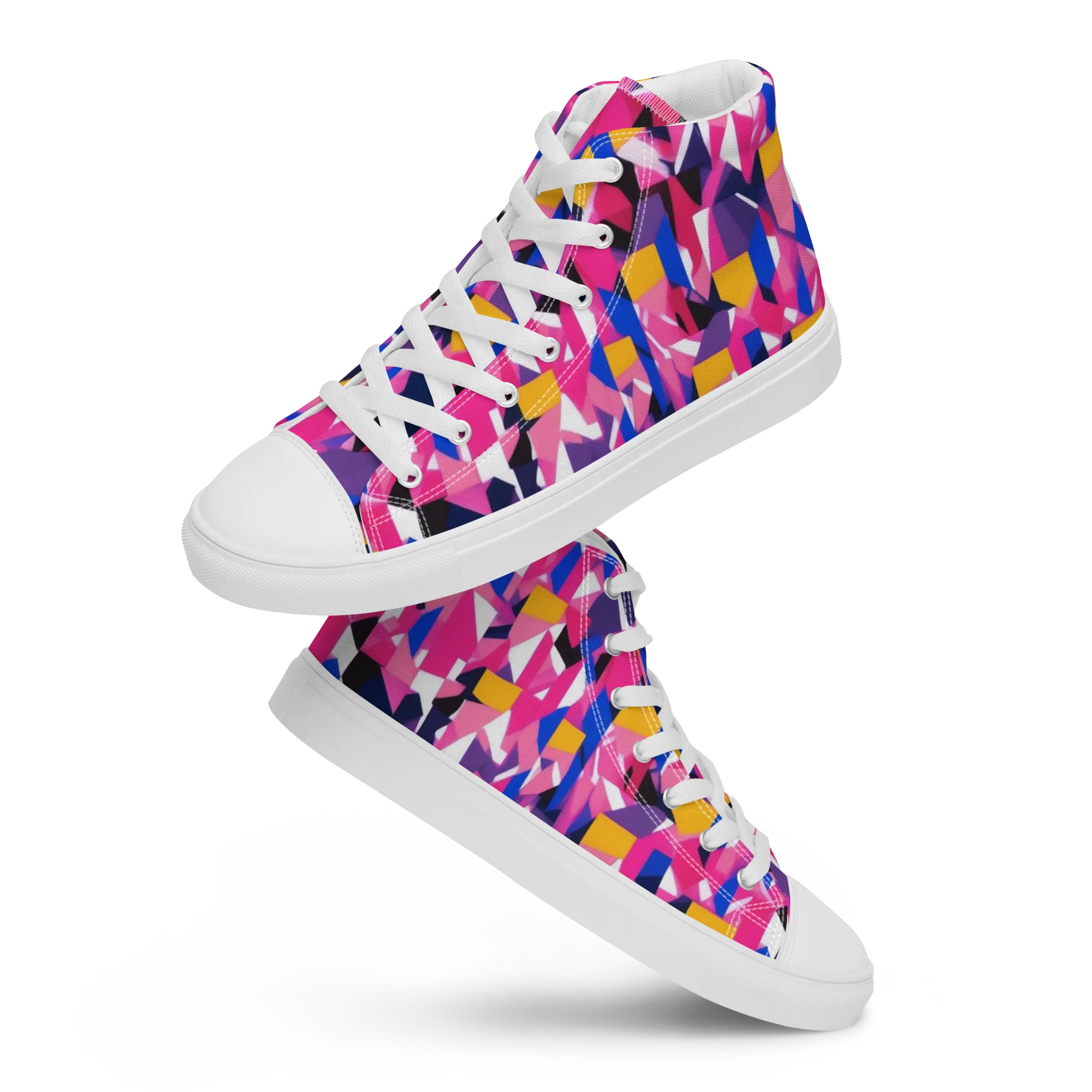 Laser Petal on Women's High Top Canvas Shoes — Front
