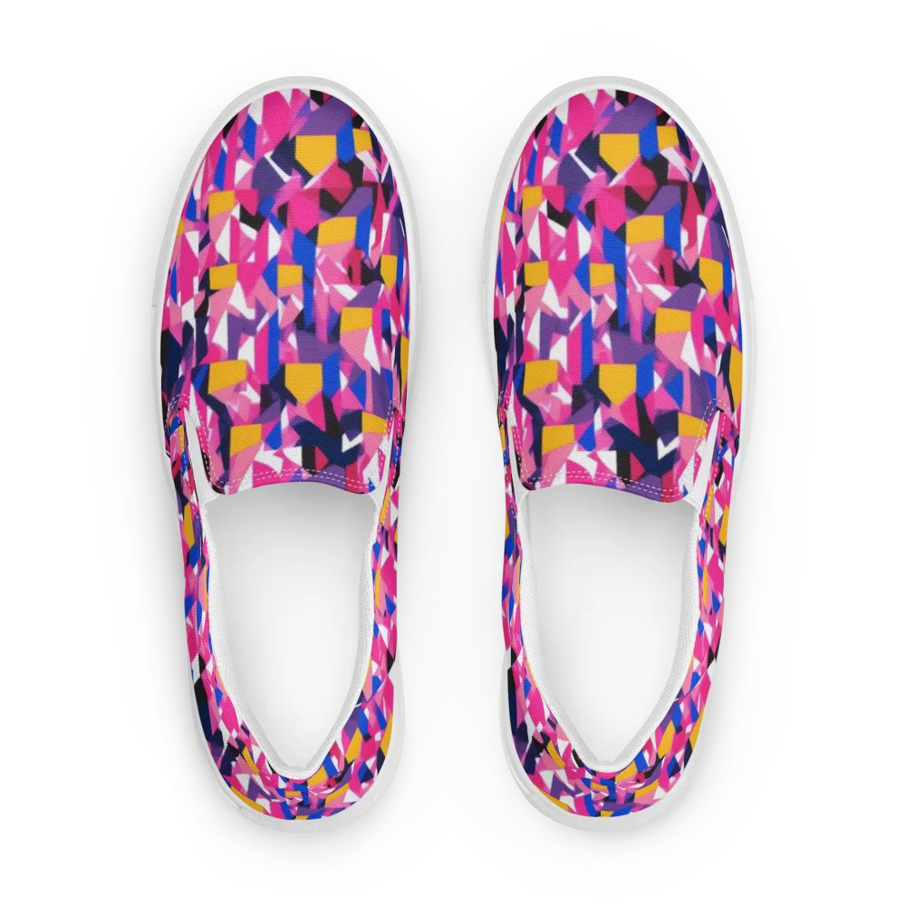 Laser Petal on Men's Slip-On Canvas Shoes — Front