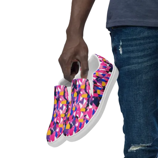 Laser Petal on a Men's Slip-On Canvas Shoes