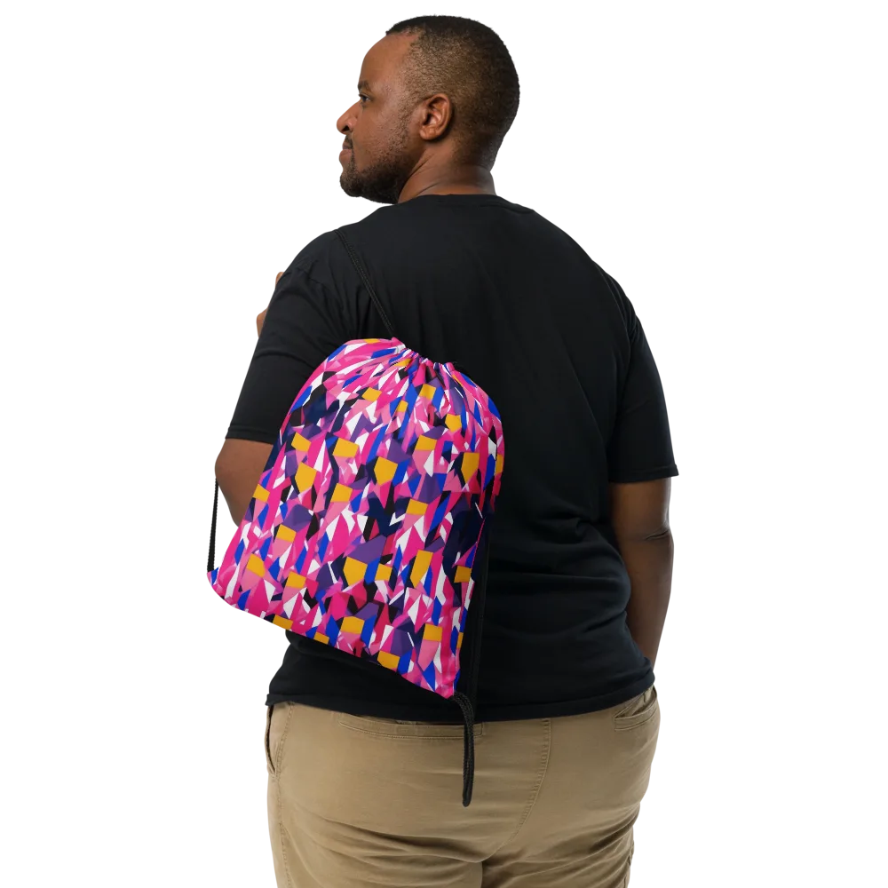 Laser Petal on Drawstring Bag — Front