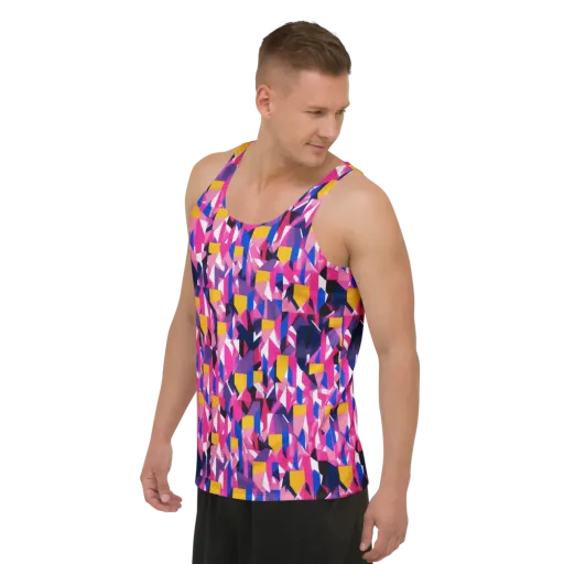 Laser Petal on a Men's Tank Top