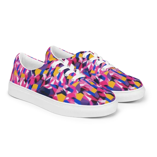 Laser Petal on a Men's Lace-Up Canvas Shoes