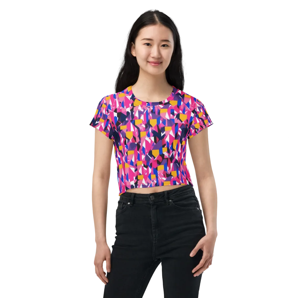 Laser Petal on Crop Tee — Front