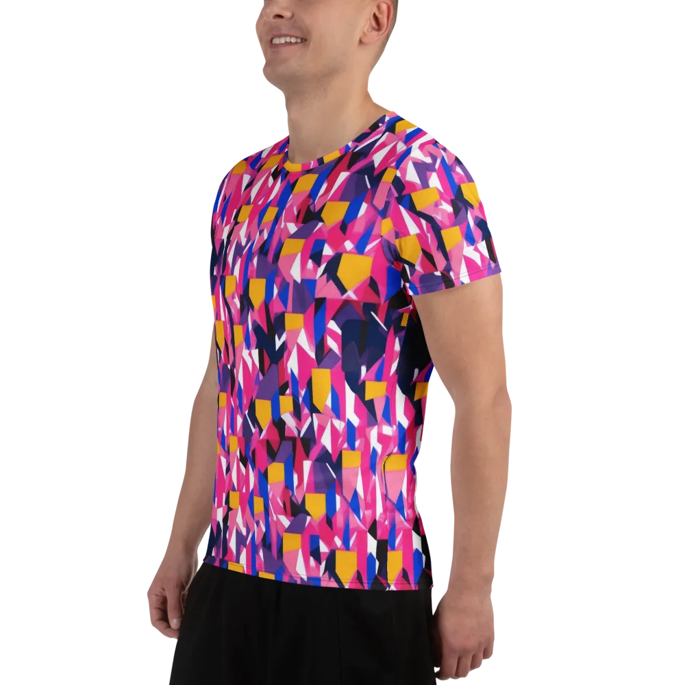 Laser Petal on Men's Athletic T-Shirt — Left