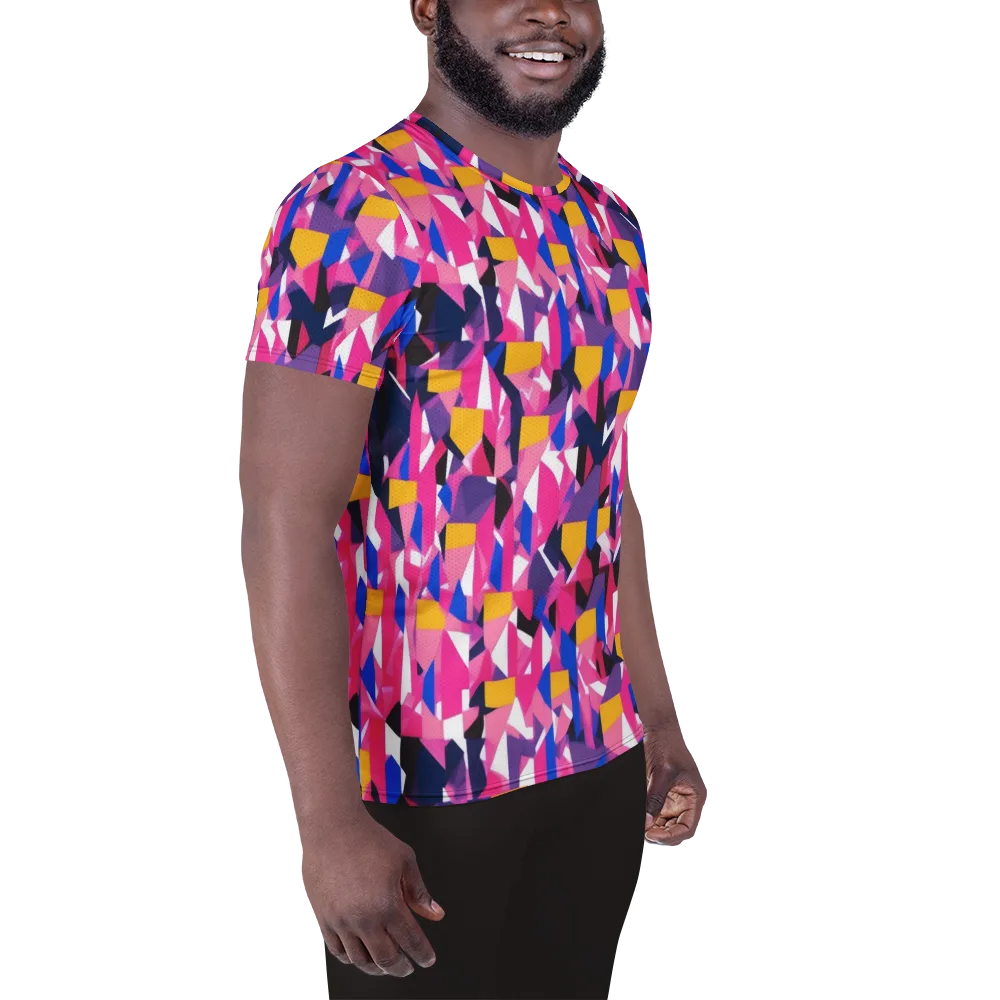 Laser Petal on Men's Athletic T-Shirt — Right