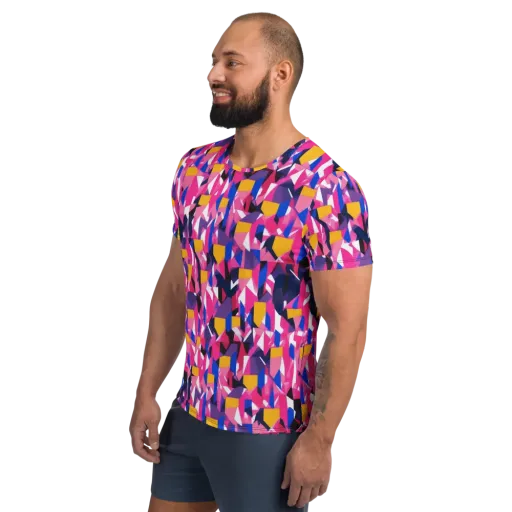 Laser Petal on a Men's Athletic T-Shirt