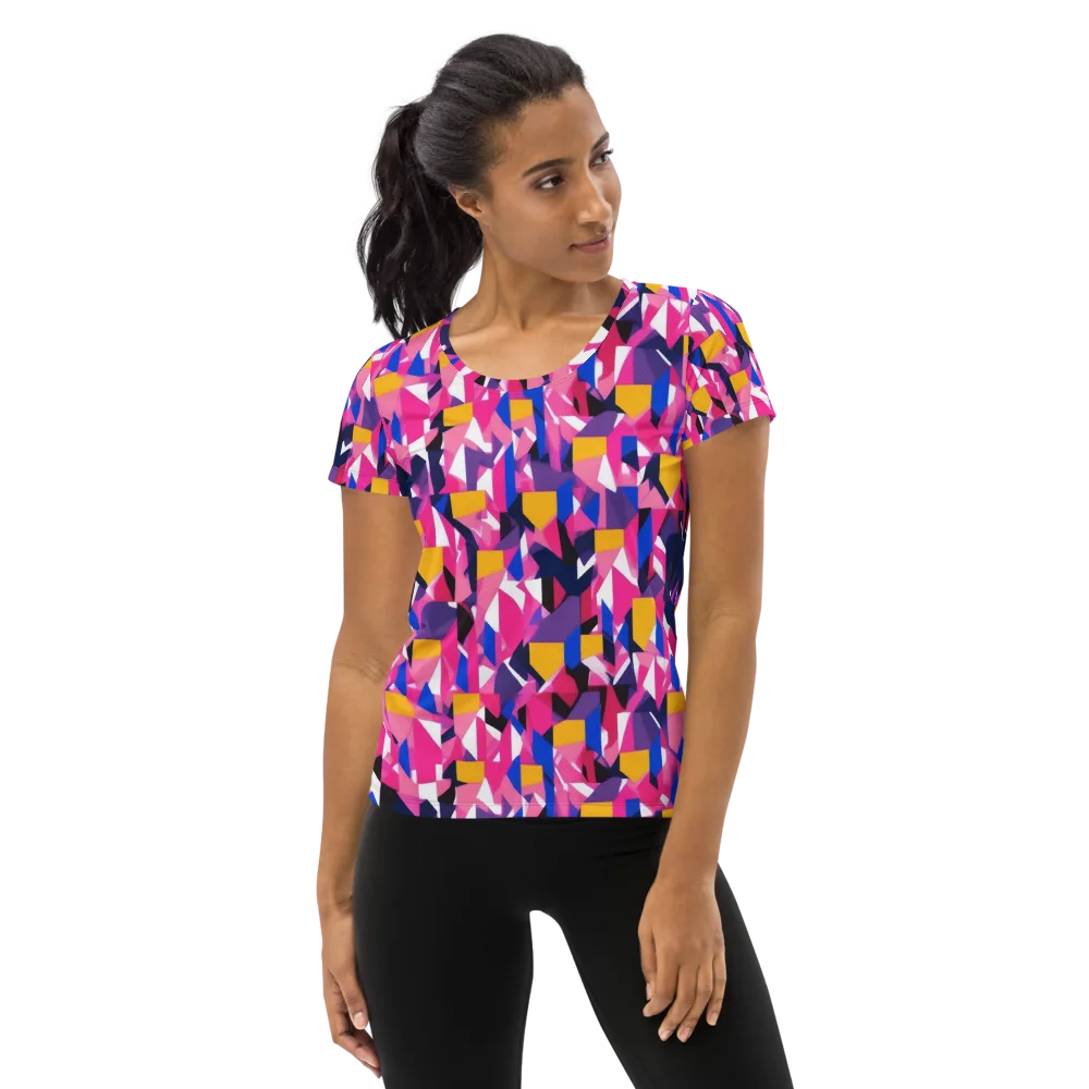 Laser Petal on Women's Athletic T-Shirt — Front
