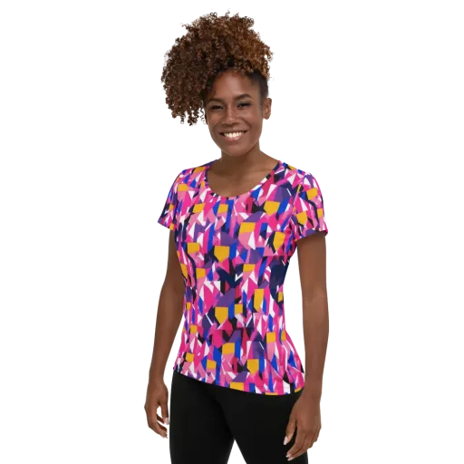 Laser Petal on a Women's Athletic T-Shirt