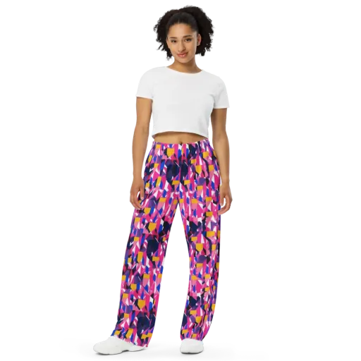 Laser Petal on a Wide-Leg Pants