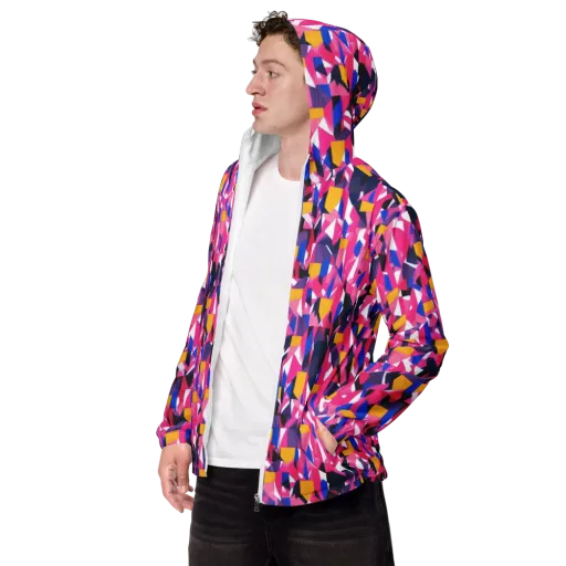 Laser Petal on a Men's Windbreaker