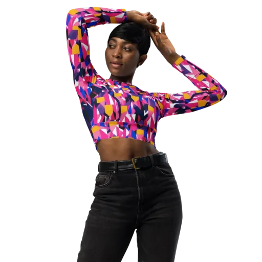 Laser Petal on a Long Sleeve Crop Top