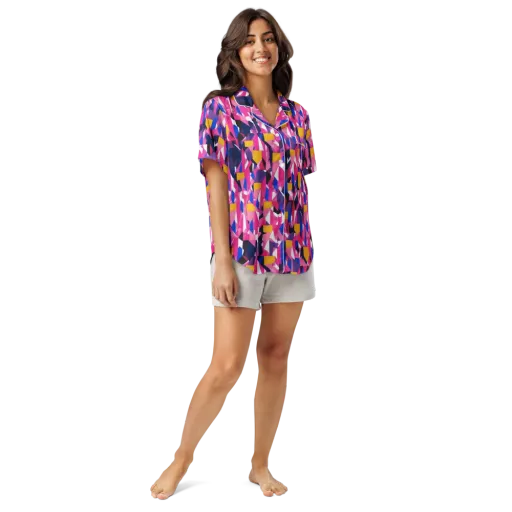 Laser Petal on a Women's Short Sleeve Pajama Top