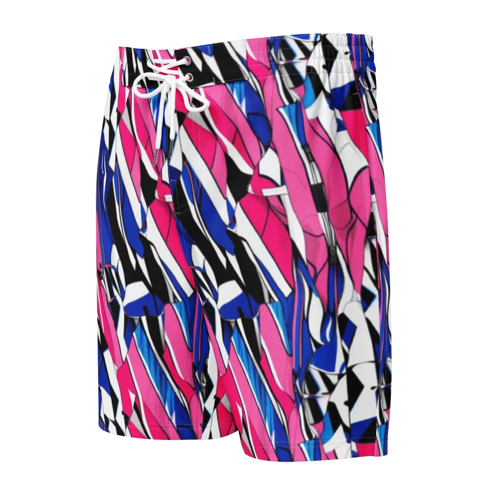 Neon Tailored Chaos on Men's Board Shorts — Front