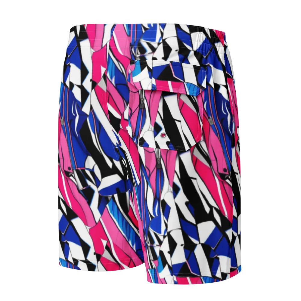 Neon Tailored Chaos on Men's Board Shorts — Back