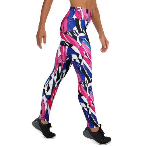 Neon Tailored Chaos on a Yoga Leggings
