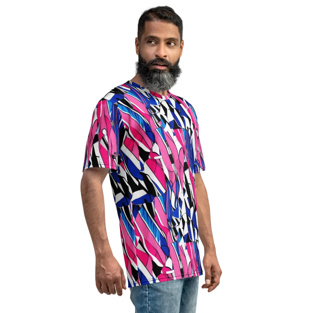 Neon Tailored Chaos on Men's Crew Neck T-Shirt — Right