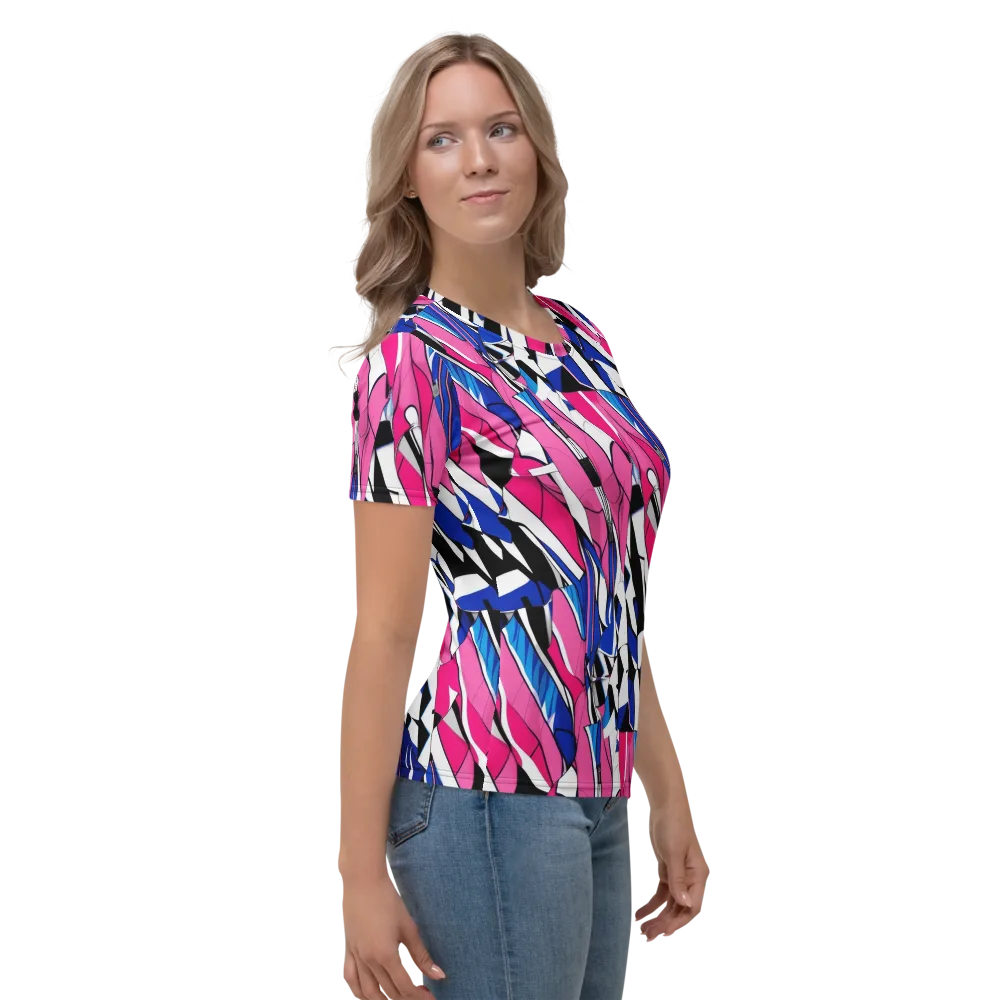 Neon Tailored Chaos on Women's Crew Neck T-Shirt — Right