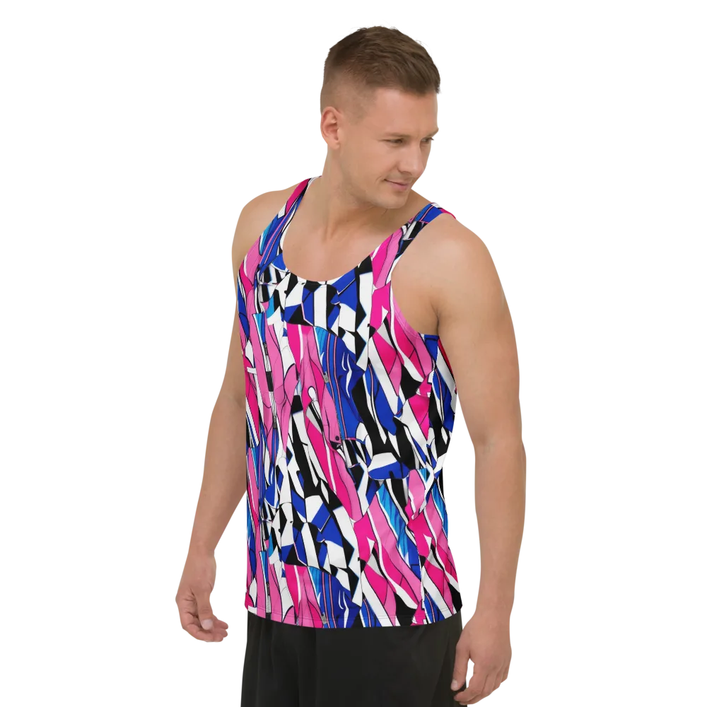 Neon Tailored Chaos on Men's Tank Top — Left Front
