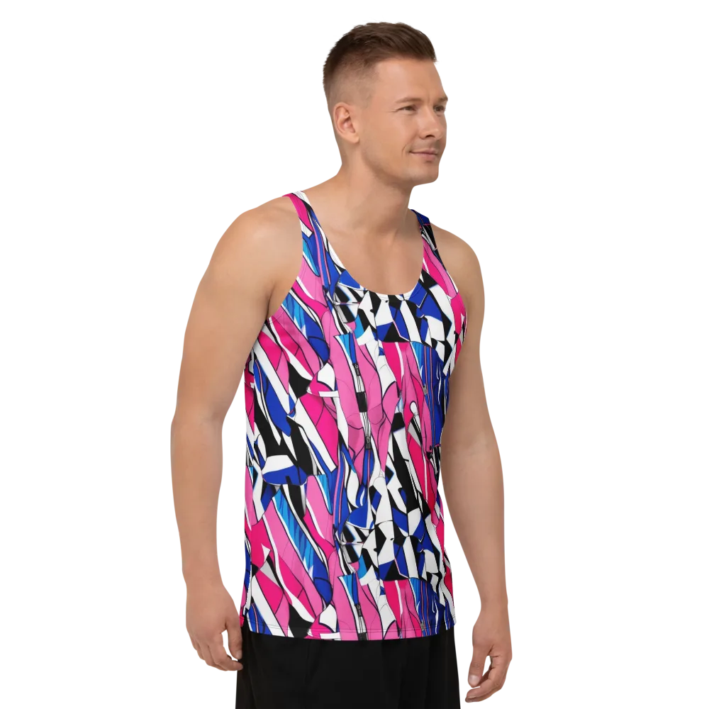 Neon Tailored Chaos on Men's Tank Top — Right Front