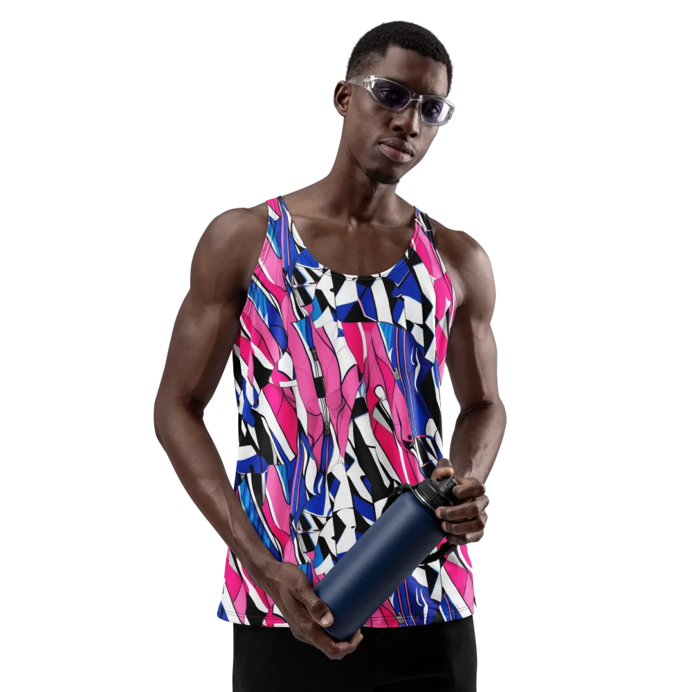 Neon Tailored Chaos on Men's Tank Top — Front