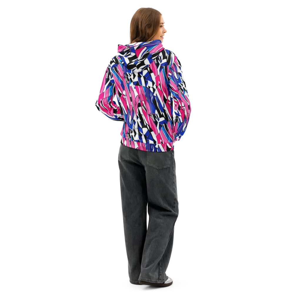 Neon Tailored Chaos on Cotton Hoodie — Back