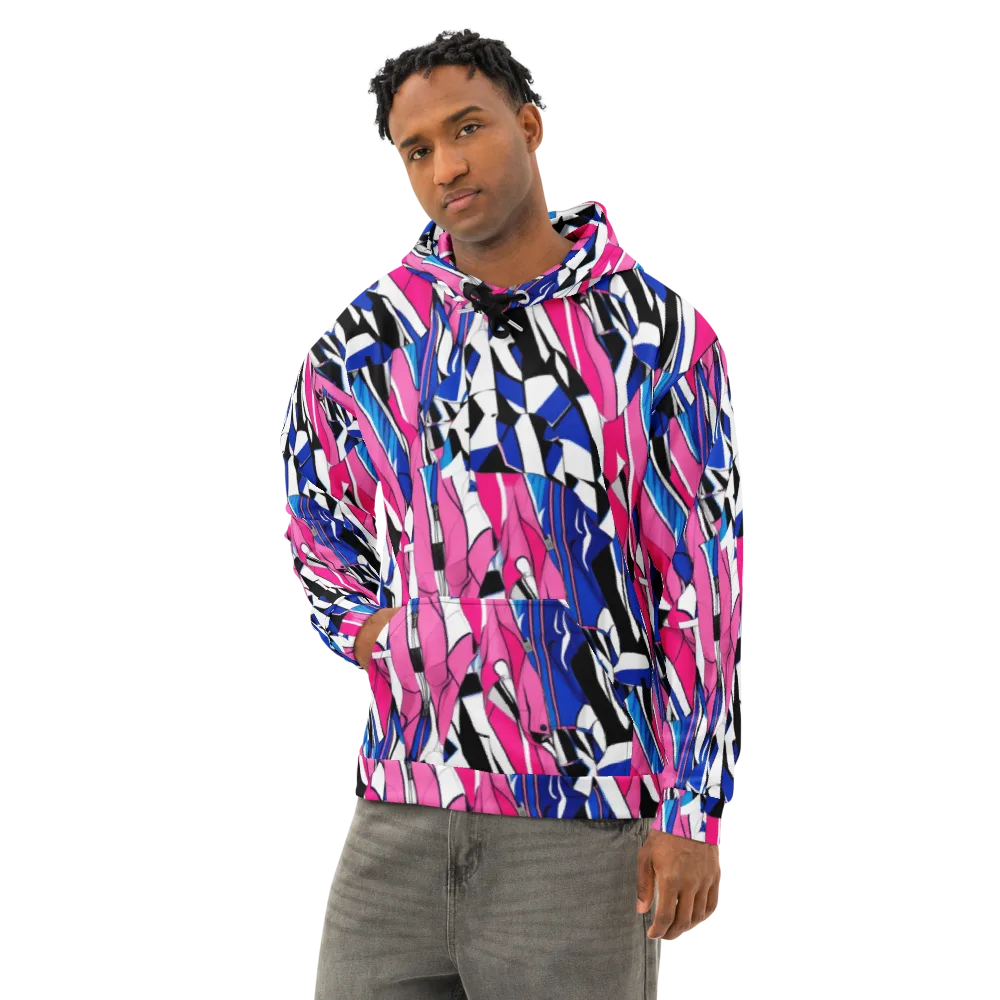 Neon Tailored Chaos on Cotton Hoodie — Left Front