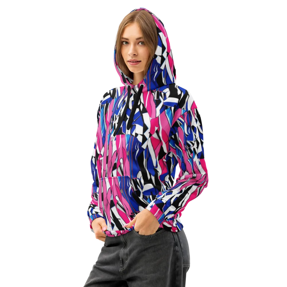 Neon Tailored Chaos on Cotton Hoodie — Left Front