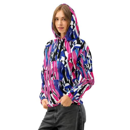 Neon Tailored Chaos on a Cotton Hoodie
