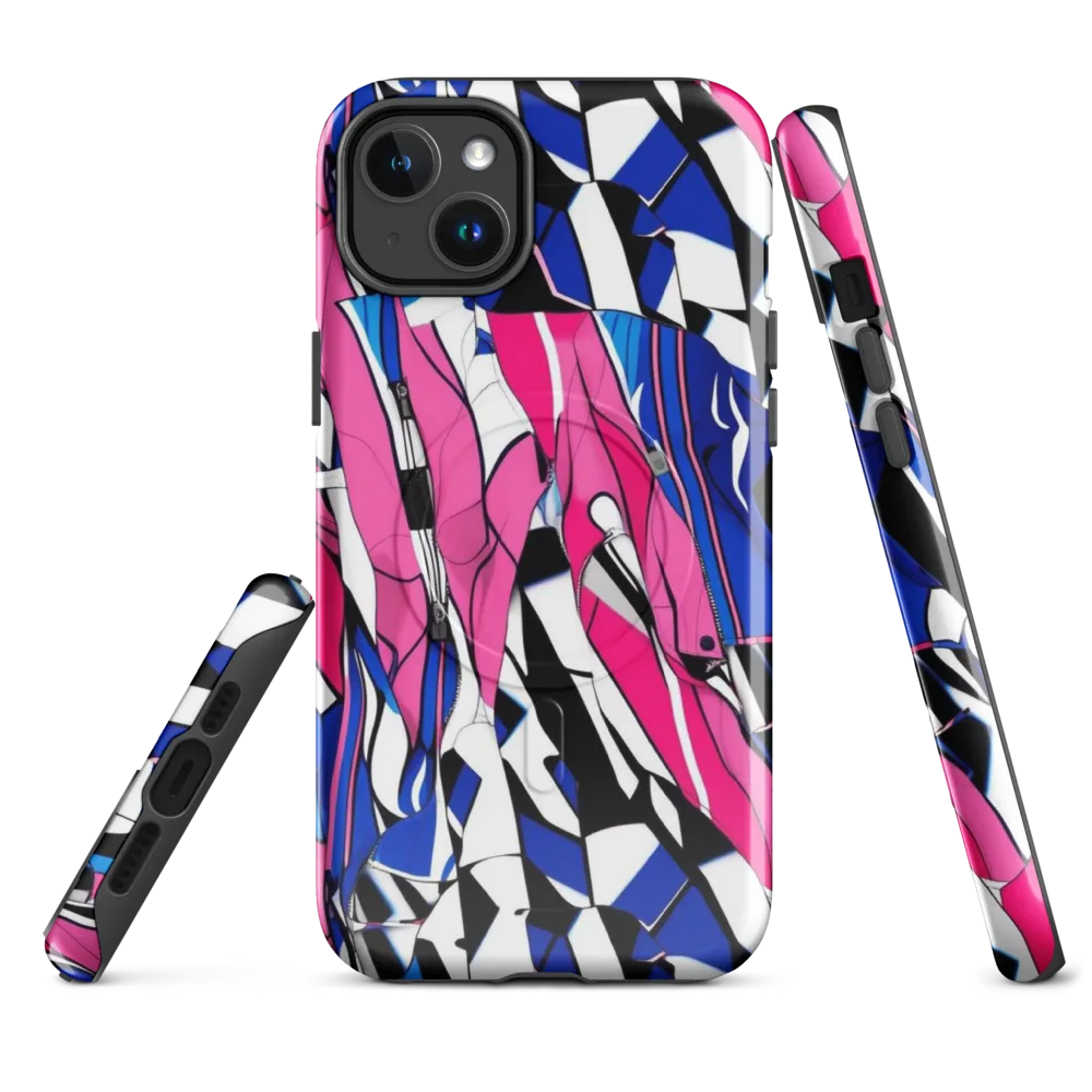 Neon Tailored Chaos on MagSafe Tough Case for iPhone® — Front