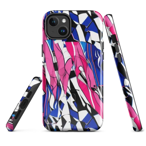 Neon Tailored Chaos on a MagSafe Tough Case for iPhone®