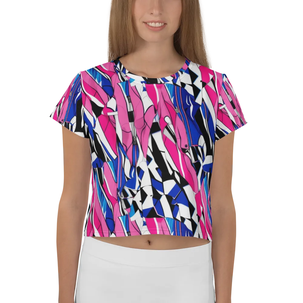 Neon Tailored Chaos on Crop Tee — Front