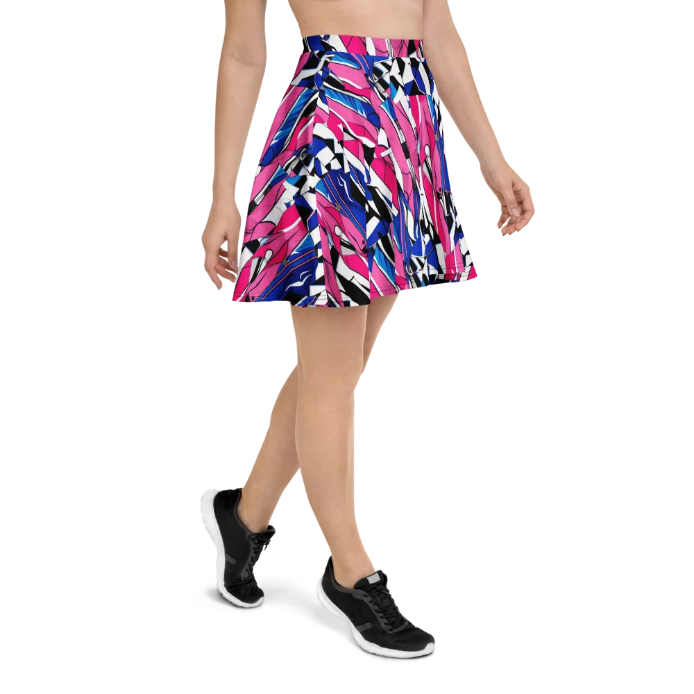 Neon Tailored Chaos on Skater Skirt — Right