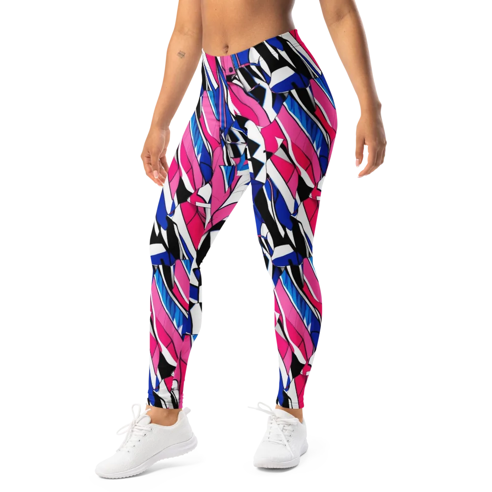 Neon Tailored Chaos on Leggings — Left Front