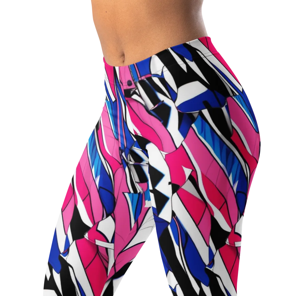 Neon Tailored Chaos on Leggings — Left Front