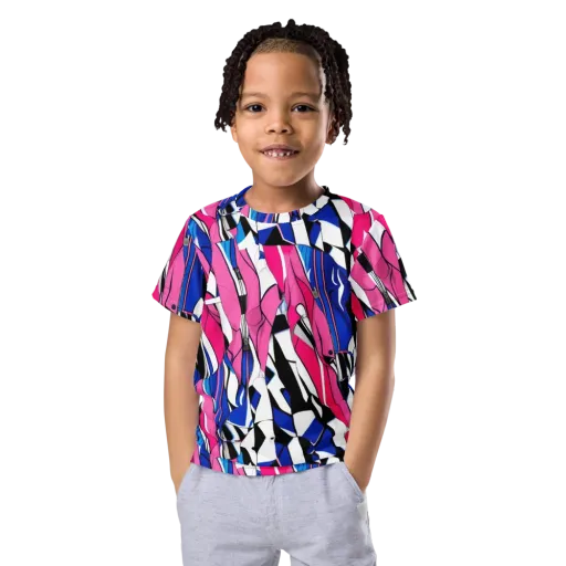 Neon Tailored Chaos on a Kids Crew Neck T-Shirt