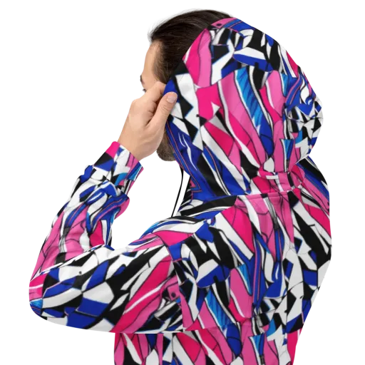 Neon Tailored Chaos on a Hoodie
