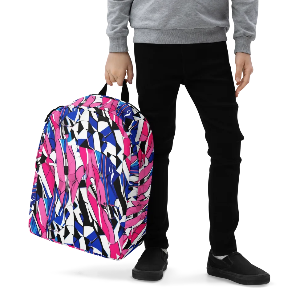 Neon Tailored Chaos on Minimalist Backpack — Zoomed-in