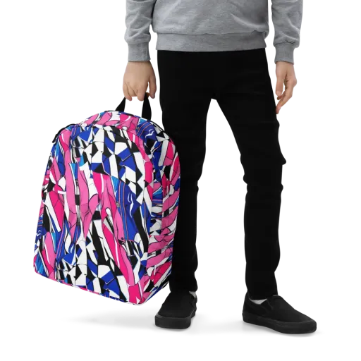 Neon Tailored Chaos on a Minimalist Backpack