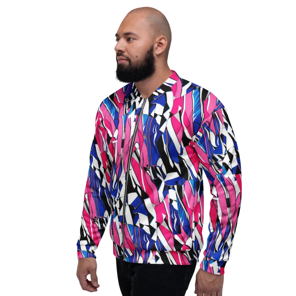 Neon Tailored Chaos on Bomber Jacket — Left