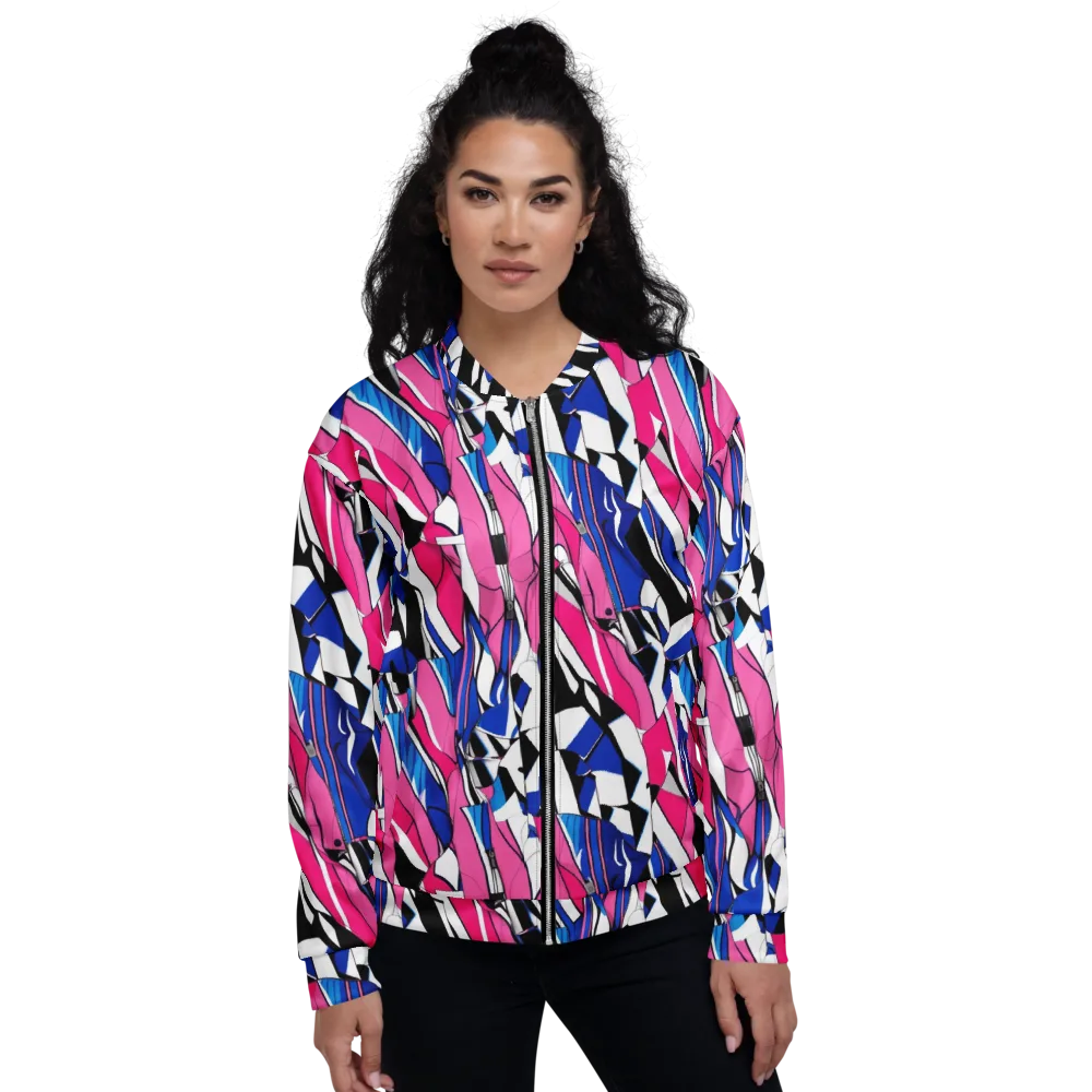Neon Tailored Chaos on Bomber Jacket — Front