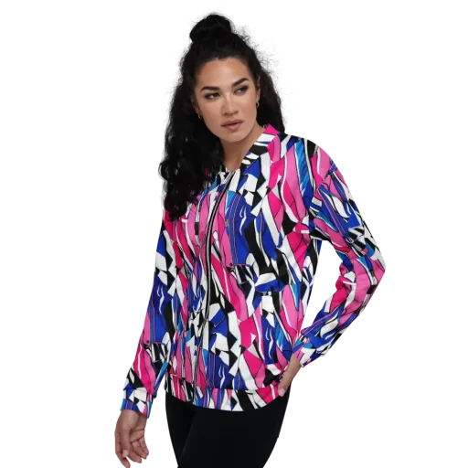 Neon Tailored Chaos on a Bomber Jacket