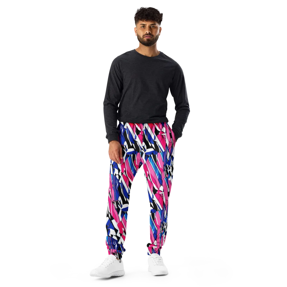 Neon Tailored Chaos on Men's Joggers — Front