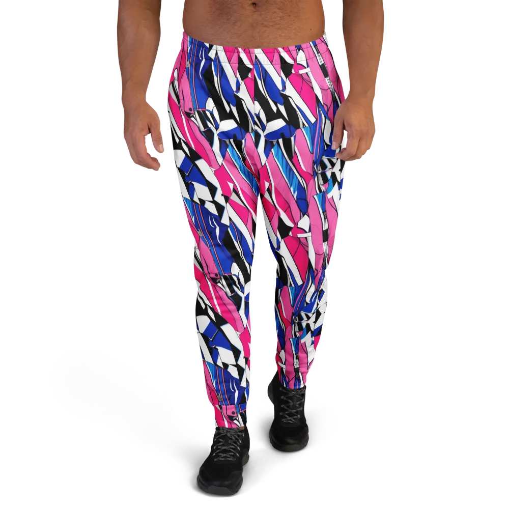 Neon Tailored Chaos on Men's Joggers — Front