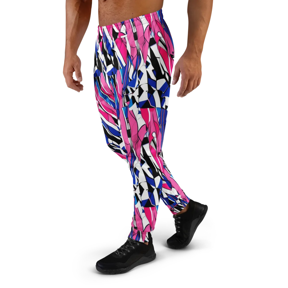 Neon Tailored Chaos on Men's Joggers — Left