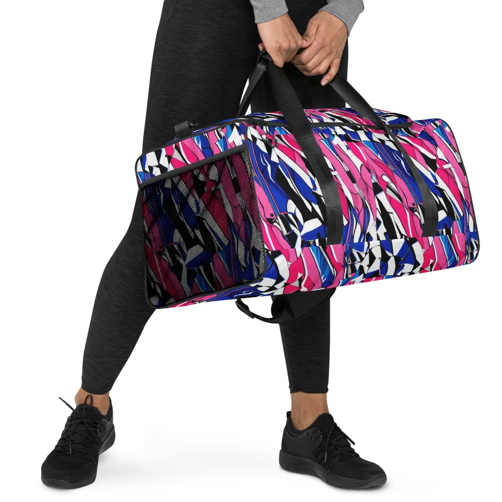 Neon Tailored Chaos on Duffle Bag — Right Front