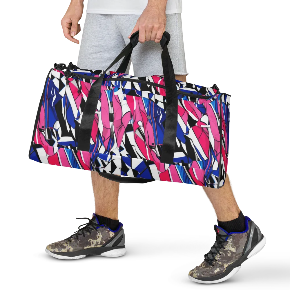 Neon Tailored Chaos on Duffle Bag — Front