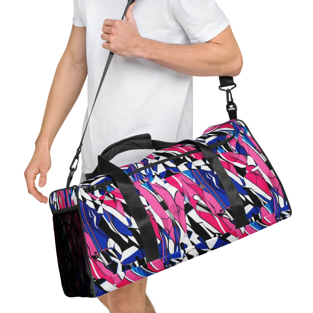 Neon Tailored Chaos on Duffle Bag — Right Front